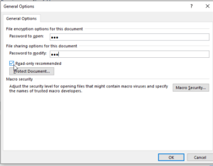 Password to Word document