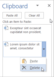 Delete copy from clipboard